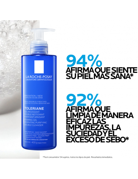 La Roche Posay Toleriane Gel Espumoso Doble Limpiador 400 ml