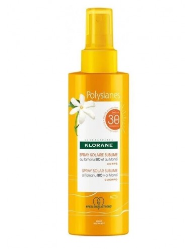 Klorane Polysianes Al Tamanu Bio y Al Monoï Spray Solar Sublime Cuerpo SPF 30 200 ml