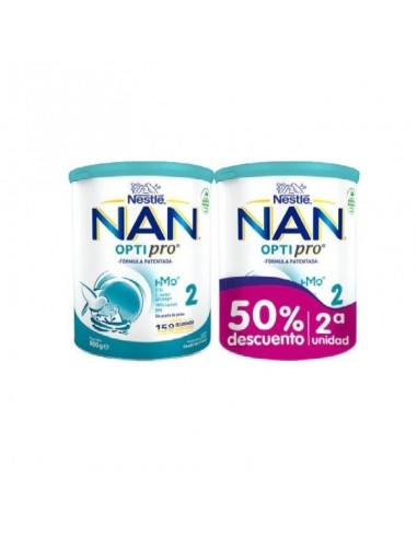 Nan 2 Optipro duplo 2ª ud 50% dto 2 x 800 g