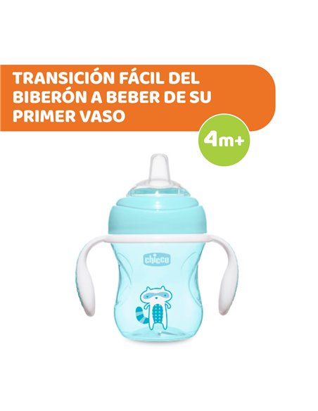 Chicco Vaso de transición Mix&Match azul 200 ml +4 meses