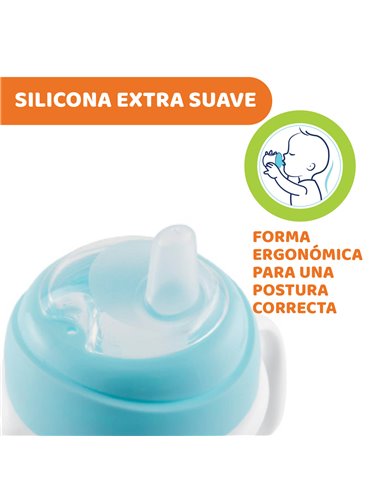 Chicco Vaso de transición Mix&Match azul 200 ml +4 meses