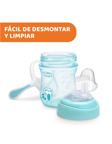 Chicco Vaso de transición Mix&Match azul 200 ml +4 meses
