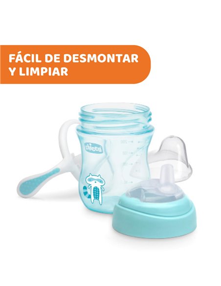 Chicco Vaso de transición Mix&Match azul 200 ml +4 meses
