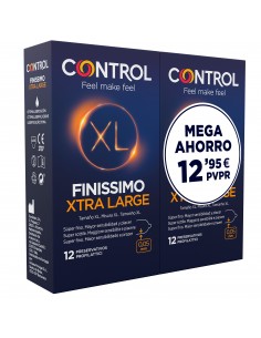 Control Finissimo XL Preservativos Pack Ahorro 2x12 unidades 2