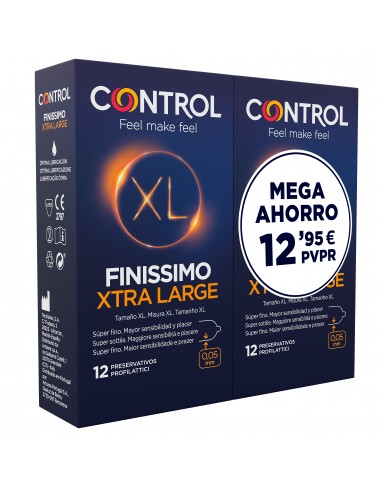 Control Finissimo XL Preservativos Pack Ahorro 2x12 unidades