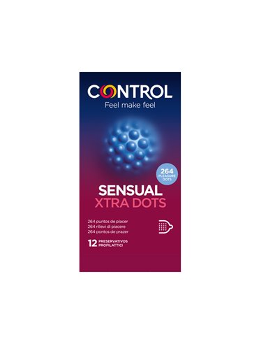 Control Preservativos Sensual Xtra Dots 12 unidades