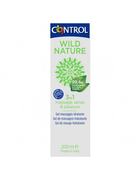 Control Gel Masaje 3 en 1 100% Natural 200 ml