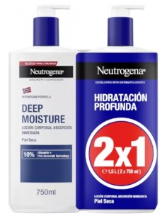 Neutrogena Pack Duplo Loción Corporal Piel Seca Azul 750 ml