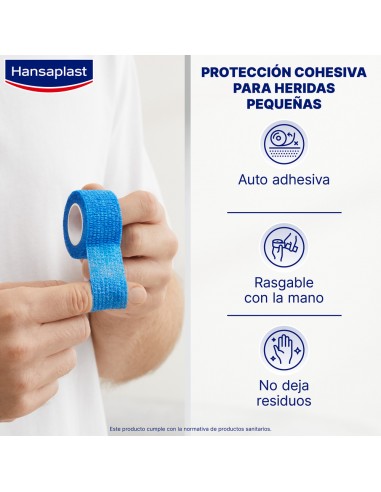 Hansaplast Venda Cohesiva Dedos Azul 5 x 2,5 cm