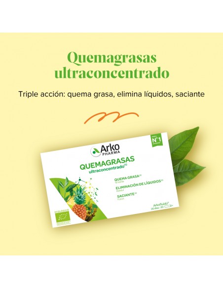 Arkofluido Quemagrasa 20 ampollas