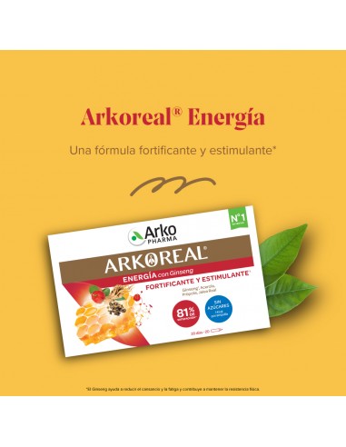 Arko Real Jalea Real + Ginseng 20 ampollas