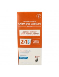 Ducray Anacaps Reactiv Cabello y Uñas Triplo 3x30 cápsulas