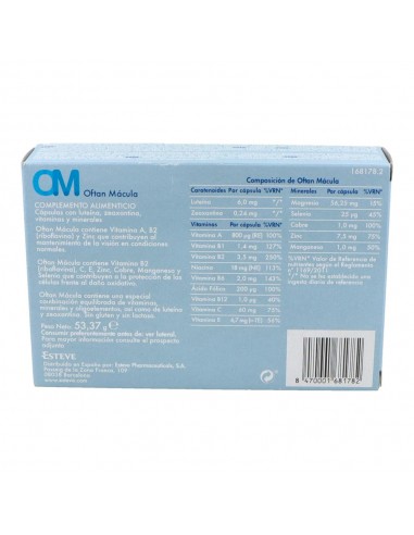 Oftan Mácula 90 cápsulas