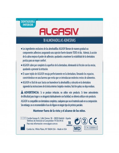 Algasiv Dentadura Inferior 18 unidades