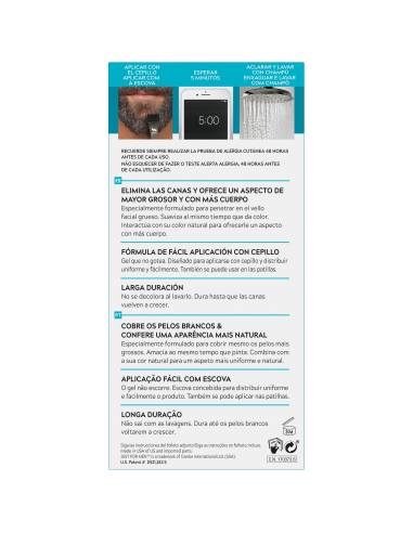 Just For Men Gel Bigote, Barba y Patillas Negro