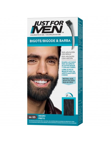 Just For Men Gel Bigote, Barba y Patillas Negro