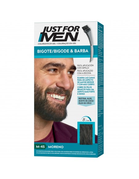 Just For Men Gel Bigote, Barba y Patillas Moreno