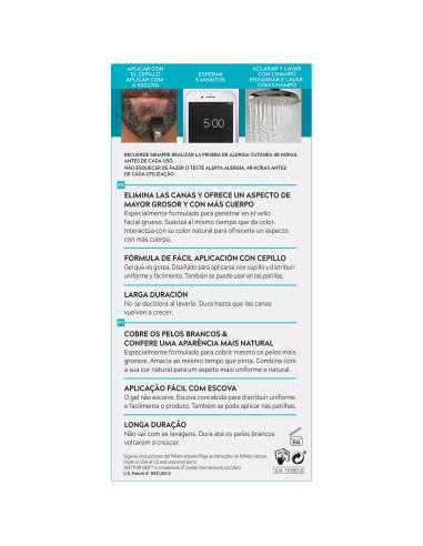 Just For Men Gel Bigote, Barba y Patillas Castaño Oscuro