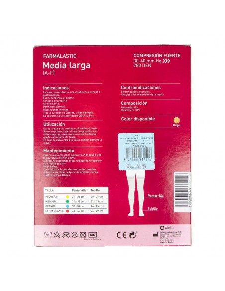 Farmalastic Media Larga Comp Fuerte T-P