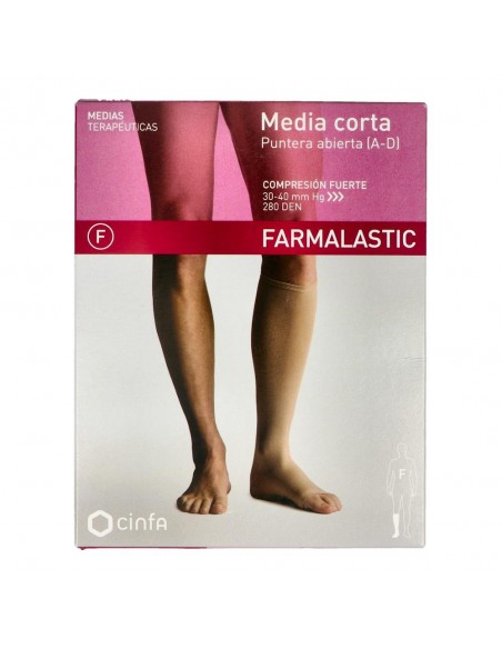 Media Corta (A-D) Comp Fuerte Farmalastic Puntera Abierta T- Peq