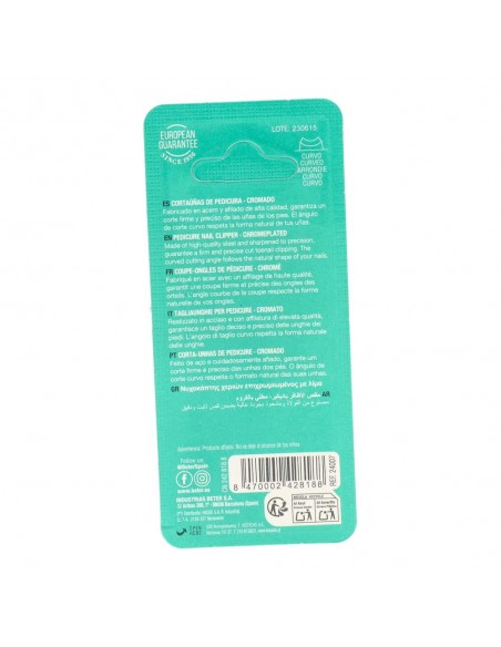 Beter Cortauñas Pedicura Cromado 8.1 Cm Ref 24038