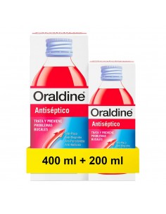 Oraldine Antiséptico Pack 400 + 200 ml