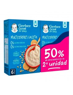 Gerber Papilla Multicereales Galleta 0%0% Duplo 2x270 g