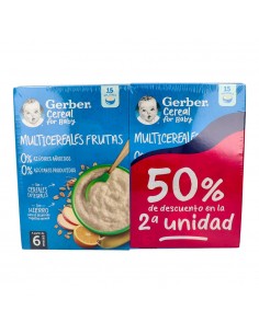 Gerber Papilla Multicereales Fruta 0%0% 2x270 g
