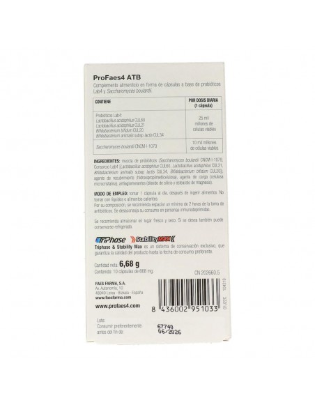 ProFaes4 ATB 10 cápsulas