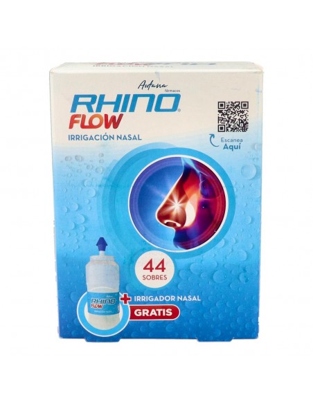 Rhinoflow Estuche + Irrigador Nasal 44 Sobres 3 G + 1 Botella 300
