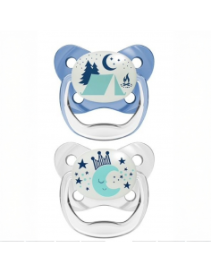 Dr. Brown's Chupete Silicona Nocturno Prevent Color Azul 6-18 meses 2 unidades
