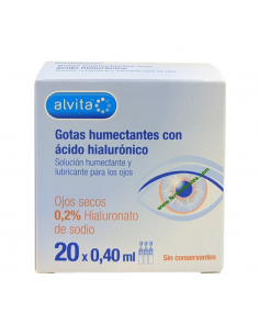 Alvita Gotas Humectantes con Ácido Hialurónico 0,40 ml 20 monodosis