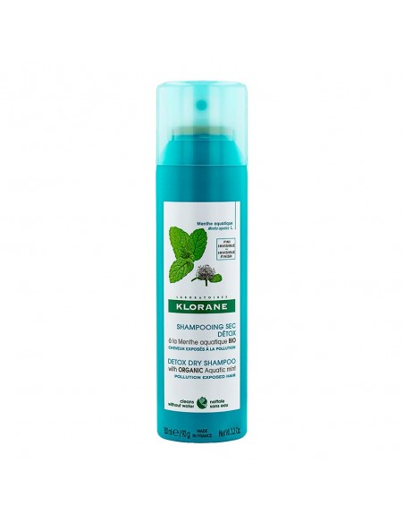 Klorane Champú Seco Detox a la Menta AcuÁtica 1 Envase 150 ml