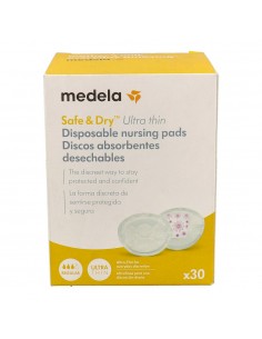 Medela Discos Absorbentes Desechables Safe & Dry Ultra 30 unidades