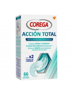 Corega Accion Total Limpiador Limpieza Protesis Dental 66 Tabletas