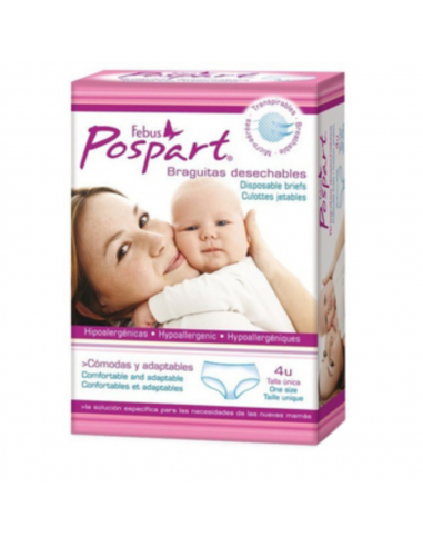 Indasec Postparto Braga Desechable T-Unica 4 U
