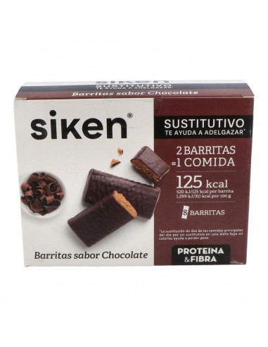 Siken Susti Barrita Chocolate 8 Unidades