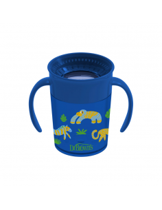 Dr. Brown's Nuevo Vaso 360 con Asas sin Boquilla Azul 200 ml