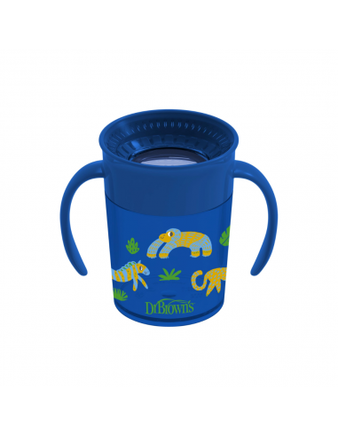 Dr. Brown's Nuevo Vaso 360 con Asas sin Boquilla Azul 200 ml