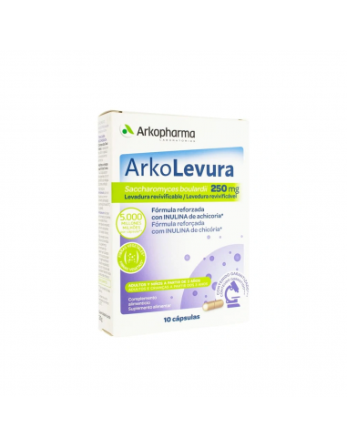 Arkolevura Saccharomyces Boulardii 250 Mg 10 cápsulas
