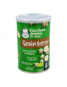 Gerber Organic Snacks Puffs Cereales con Plátano 35 g