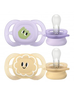Avent Ultra Start Chupete Silicona Dibujo Niña 0-2 meses 2 unidades