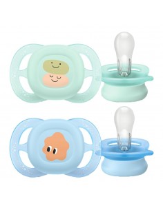 Avent Ultra Start Chupete Silicona Dibujo Niño 0-2 meses 2 unidades