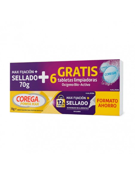 Corega Max Sellado 70 g + 6 tabletas