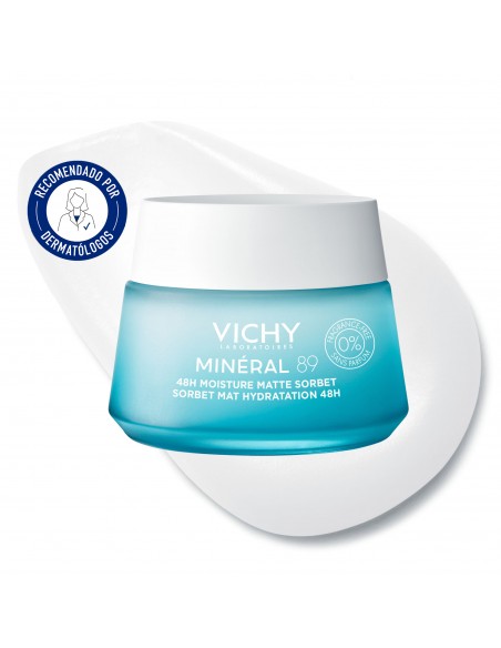 Vichy Mineral 89 Gel Sorbete Mate Boost Hidratación 48h