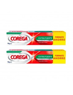 Corega Crema Extra Fuerte Adhesivo Prótesis Dental Sabor Menta Duplo 70 g