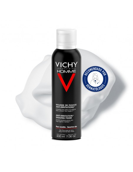 Vichy Homme Espuma de Afeitar Piel Sensible 200 ml