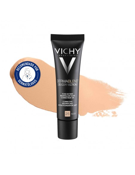 Vichy Dermablend Corrección 3D Fondo de Maquillaje Fluido  Tono 25 Nude