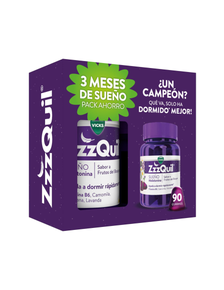 ZZZQuil Natura Pack 60 + 30 gominolas con melatonina