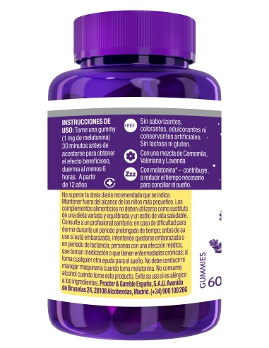 ZzzQuil Natura Mango & Plátano 60 gummies